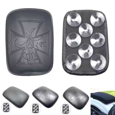 New Motorcycle Black Suction Cup Rear Pillion Passenger Pad Seat For Harley 883 1200 48 Universal
