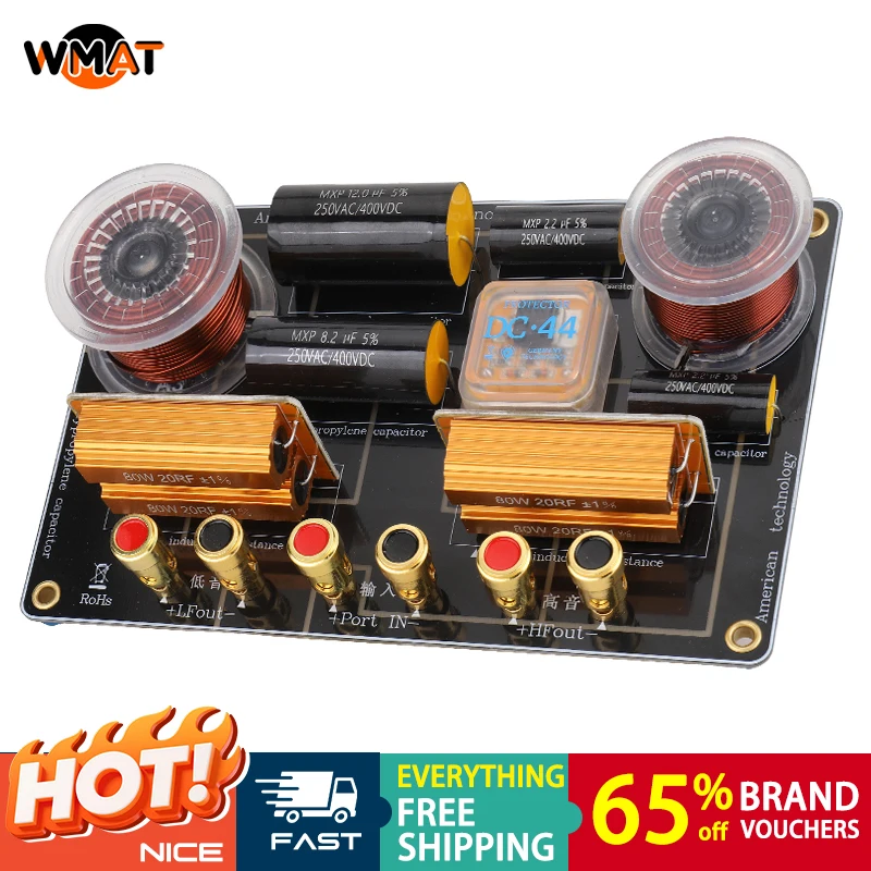 

KV3 2-way Metal Black Speaker Crossover No Distortion 600W Crossover Network Professional high power