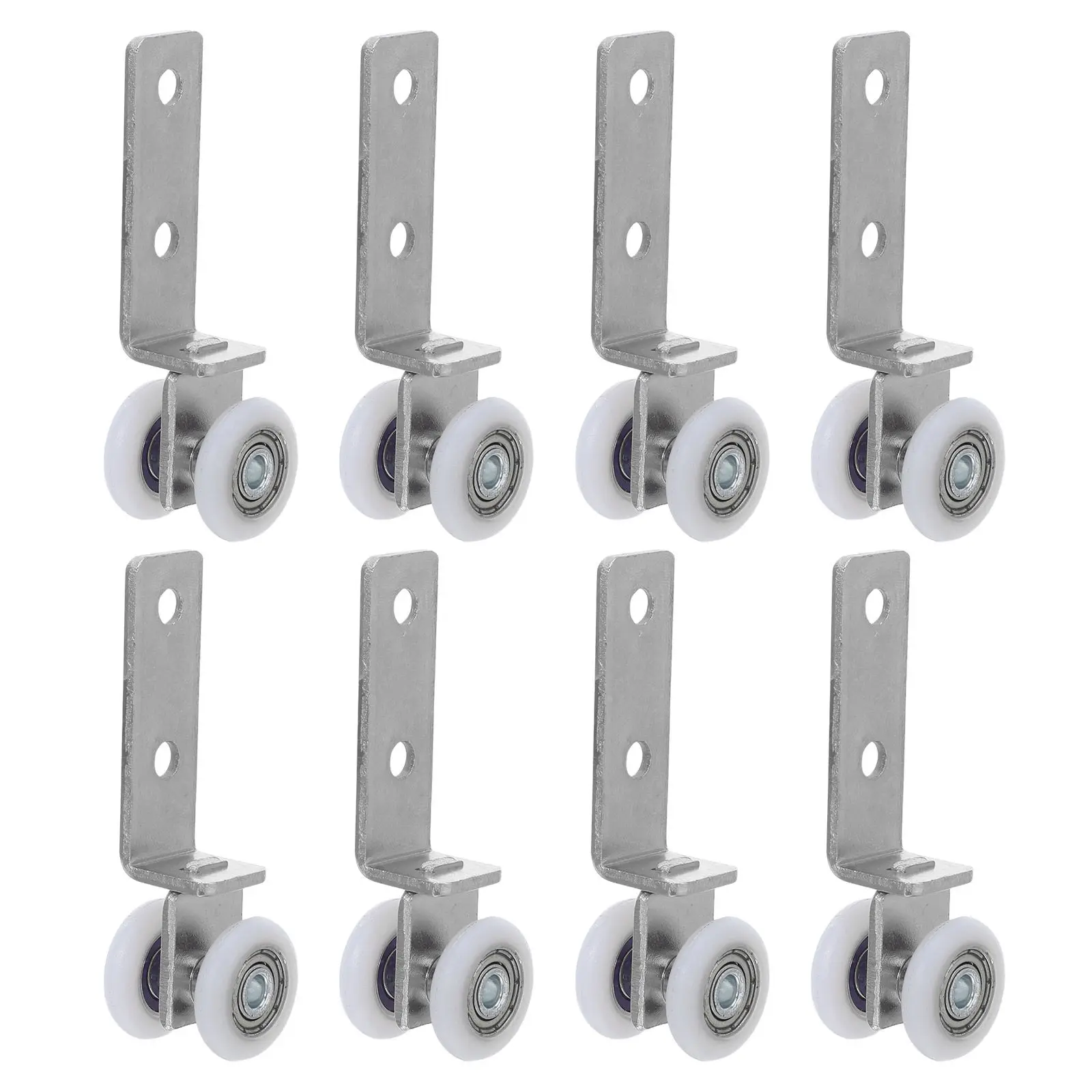 

8Pcs Silent Curtain Track Rollers Compact Metal Glider Wheels for Sliding Door Shower Curtain Rods Closet Track Accessories