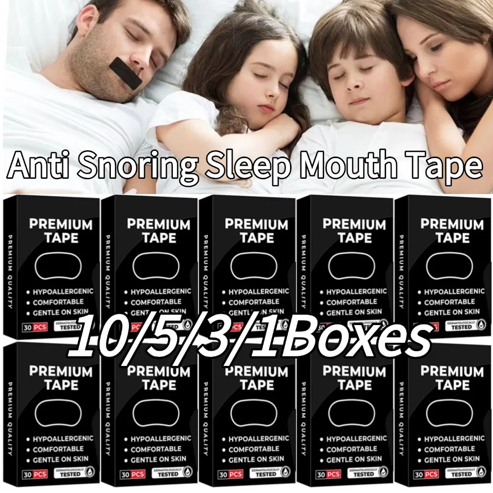 

10Boxes Stop Snoring Sleep Glue Tape Sleep Open Mouth Breath Correction Tape Closed Mouth Sleep Elastic Tape Sleep Health Care