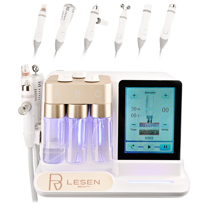 LESEN Multi-Functional Beauty Devices 6 IN 1 Small Bubble Hydrogen Oxygen Facial Machine Device Peeling Cleansing Lifting