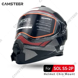 SOL-SS 2P Helmet Custom Aluminium Chin Mount for GoPro Hero 12 11 10 9 Insta360 X4 X3 Ace pro DJI Action 3 4 Camera Accessories