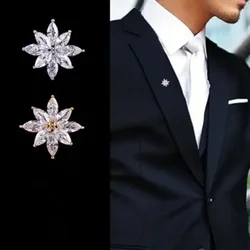 i-Remiel Copper Trendy Rushed New Broche Pin Small Brooch Popular Personality Star Plated High Grade Zircon Shirt Collar