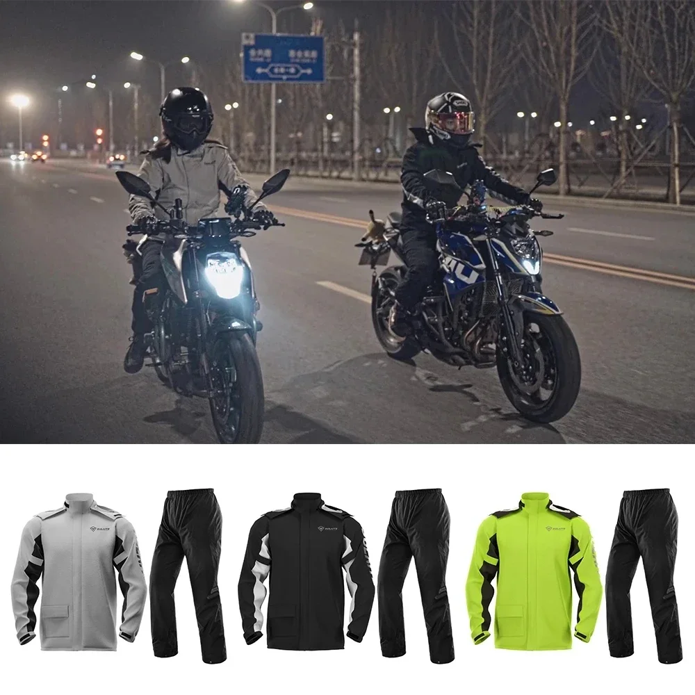 Motorcycle Raincoat Suit Rainstorm Prevention Jacket Pants Camping Hiking Fishing Raincoat Moto Motorcyclist Rider Raincoat