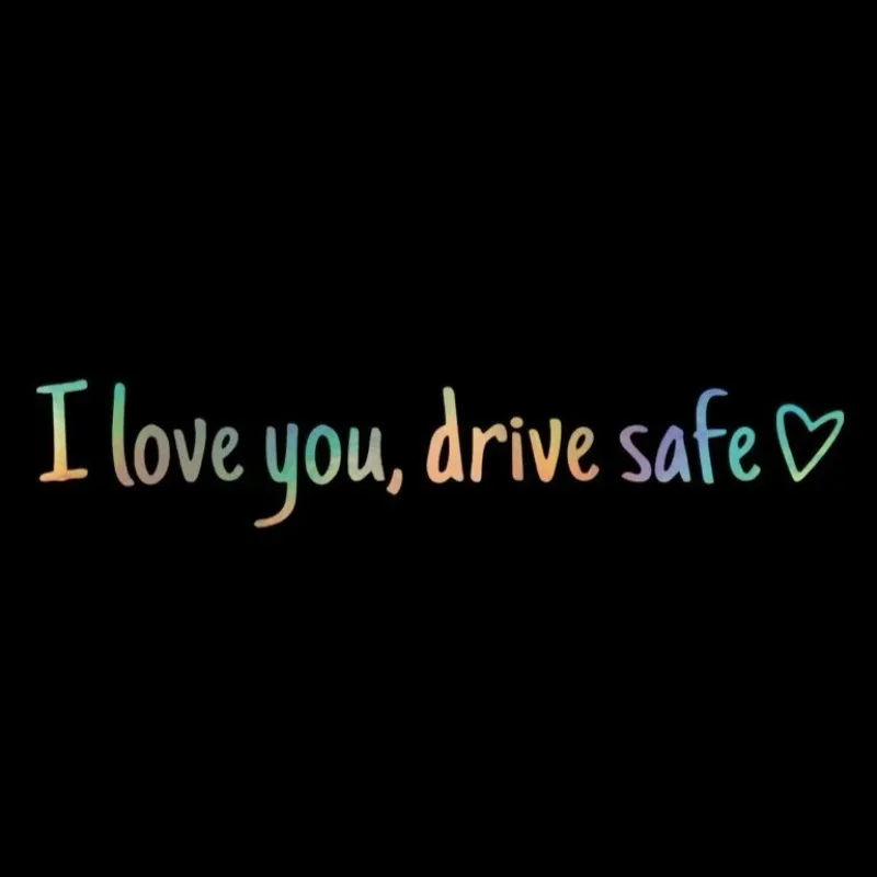 3PCS I Love You Drive Safe Car Mirror Stickers Vinyl Decal Affectionate Reminder Heartfelt Safety Reminder for Drivers Interior