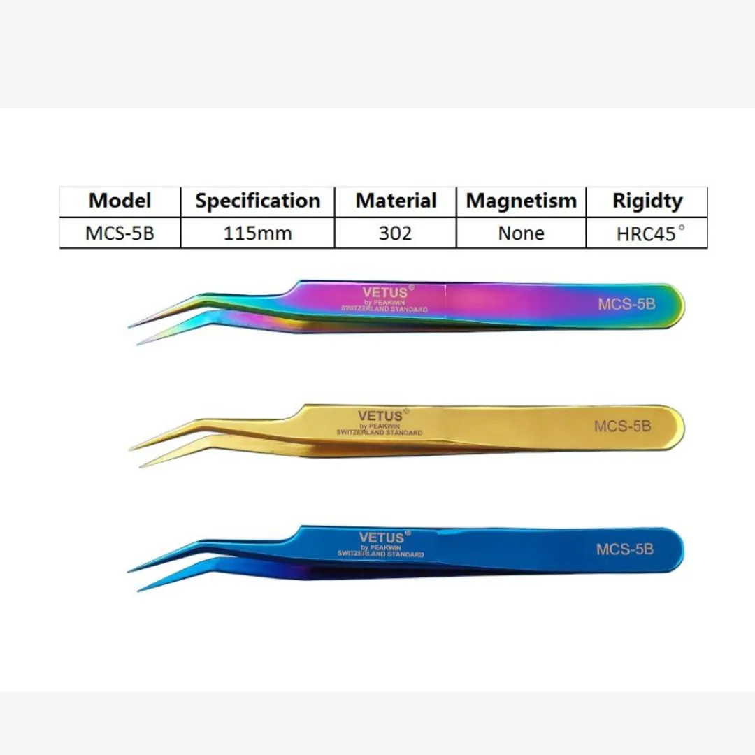 High quality grafting eyelash tweezers, butterfly clip, high-precision professional eyeliner, stainless steel implant clip