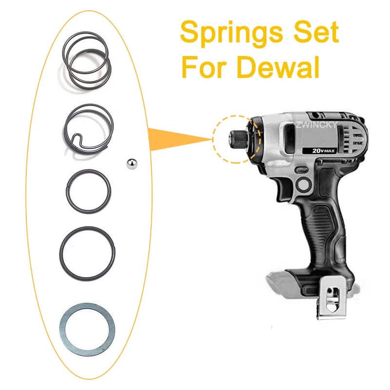 N078434 N089668 Juego de bolas de resorte de 6 piezas para herramienta eléctrica Dewal 20V DCF885 DCF886 DC825 DCF836, accesorios para herramientas eléctricas