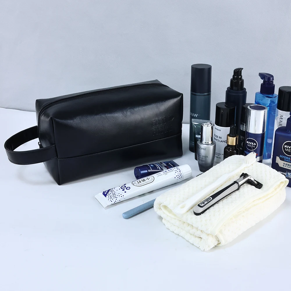 Reiswaszakken Kunnen Omgaan Met Multifunctionele Make-Up Tas Met Grote Capaciteit Opbergtas Voor Mannen Dames Lederen Heren Business Por