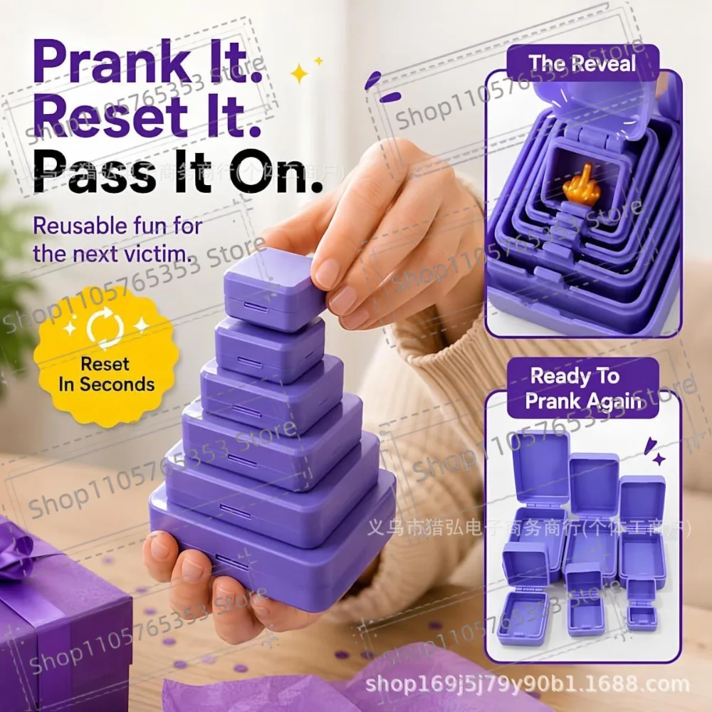 Wacky Halloween Gift 3D Printed Storage Box 7-Layer Creative Hidden Safe Box Surprise Gift Quirky Matryoshka Box Parties Gift