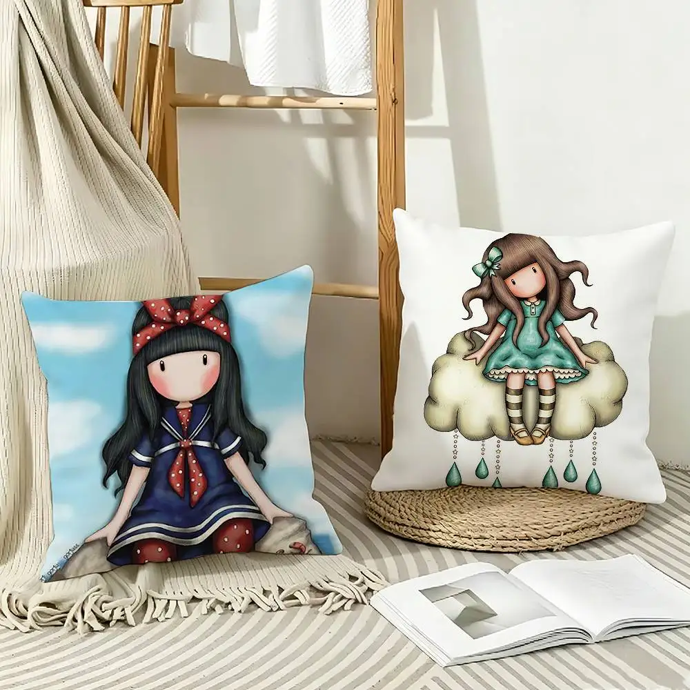 CUTE S-Santoro G-Gorjuss Series Pillow Case Pattern Printed Pillowcase For Living Room Sofa Cushion Cover