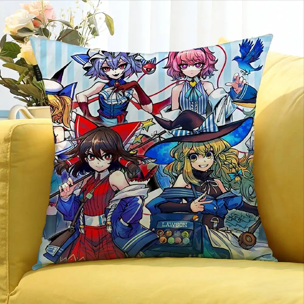 Touhou Project   Various Sizes Square Pillow Case For Car Home Bedchamber Decor