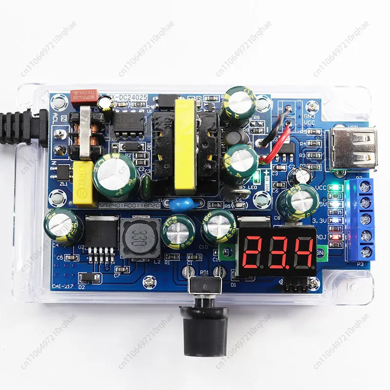 

Adjustable DC Regulated Power Supply, for DIY Production Kit Power Supply, Electronic Experiment, with Housing 24V12V1A