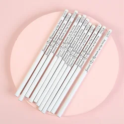 Personalized Engraved Wooden Pencils Customized School Decor Pen With Eraser Wedding Gift Favors Baby Shower Party 19CM