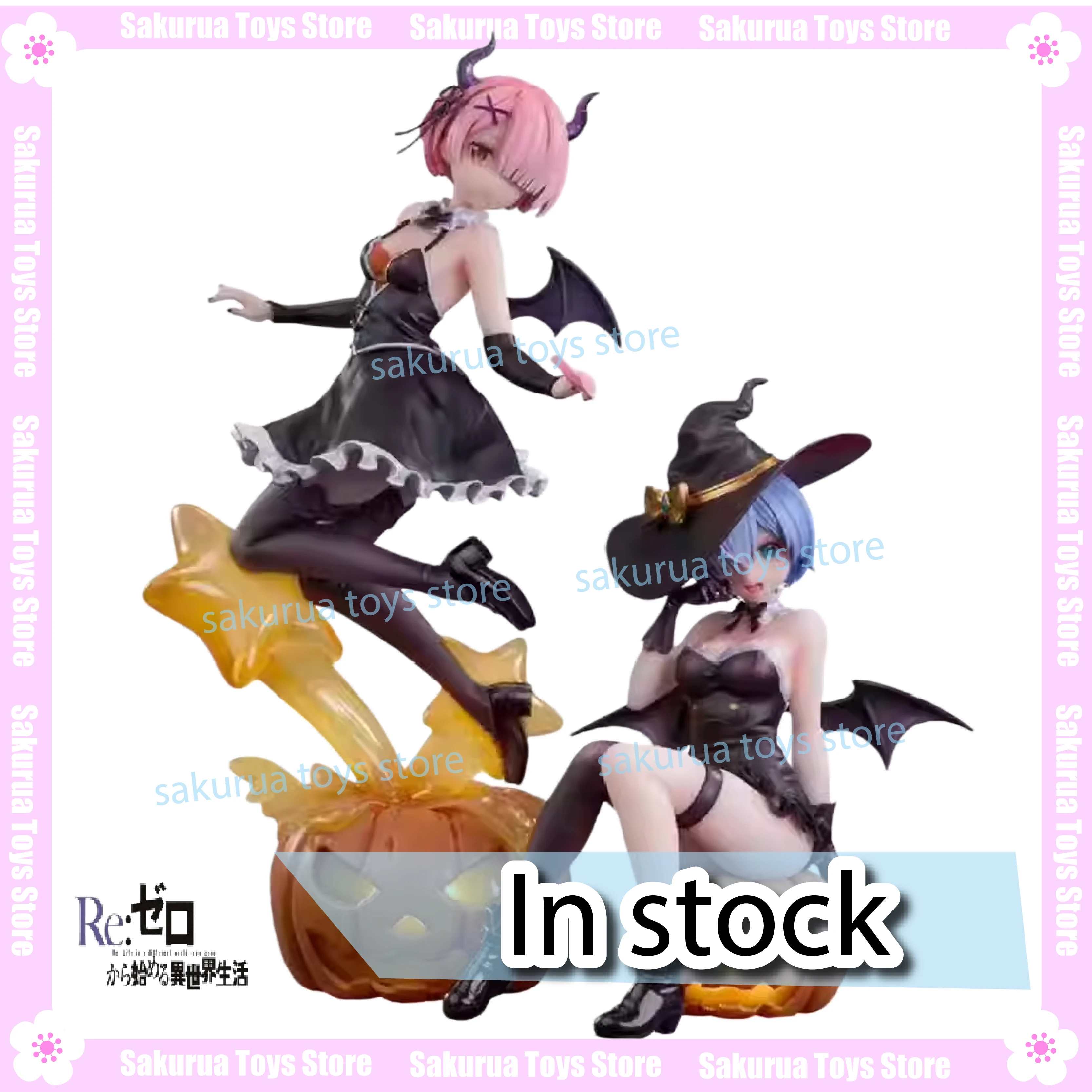 

In Stock Re:Zero Starting Life in Another World Ram & Rem Magic Night Magic 1/7 Figure Scenery Action Figure Collection Gift