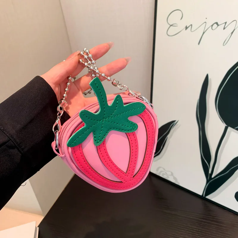 Cute Strawberry Bag For Girls Funny Fruit Bags Smal Chian Shoulder bag