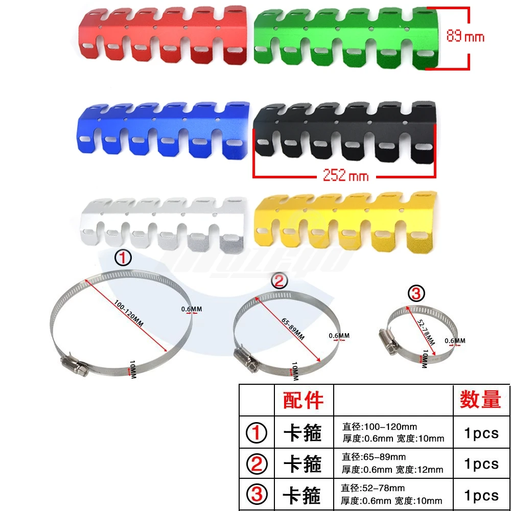 For KAWASAKI W800 ZG1000 CONCOURS ZR750 ZEPHYR ZRX400 ZRX1100 ZRX1200 1990-2026 Exhaust Muffler Pipe Heat Shield Cover Guards