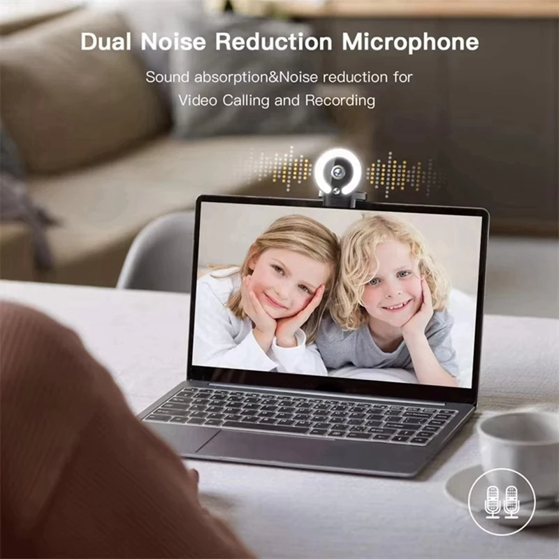 Best-4K Webcam HD Mini Camera With Fill Light Laptop PC Computer Live Broadcast Camera Video Web Camera Microphone Webcast