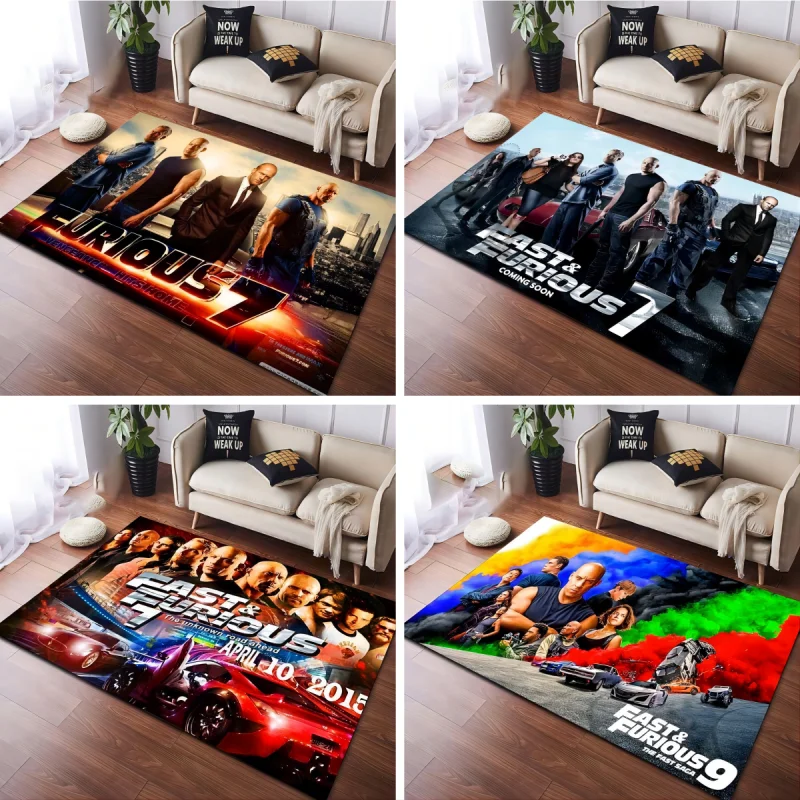 The Fast and The Furious Printed Carpet Room Decoration Home Non Slip Large Size Rugs Bedroom Floor Mat Washable Home Doormat