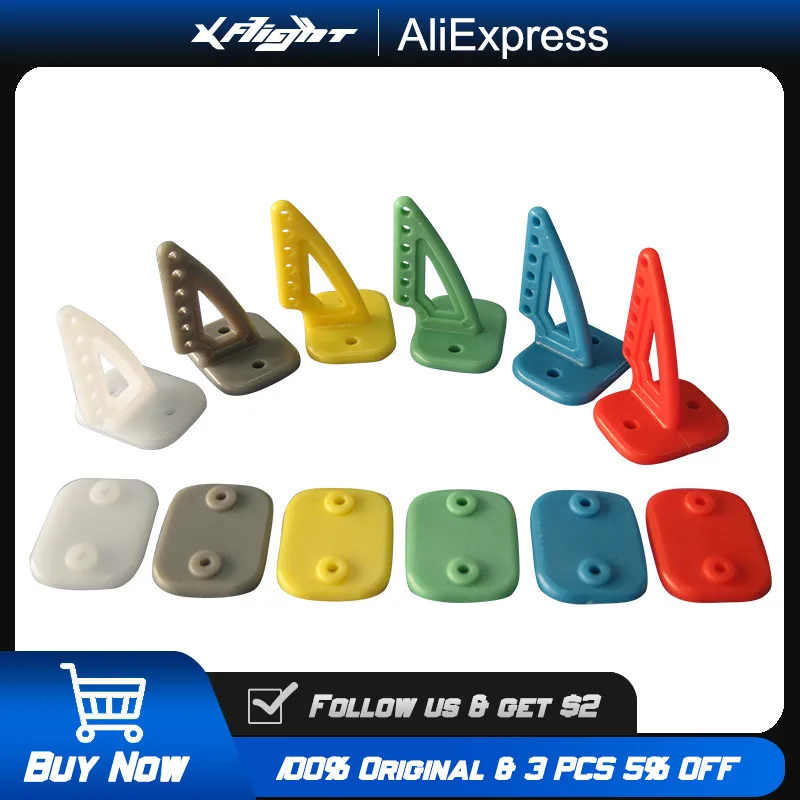 

XFlight 10Pcs Nylon Zip Horns for RC Airplanes L20xH27mm 6Hole 4Hole No Screws Plane Parts Electric Model Accessories 6 Colors