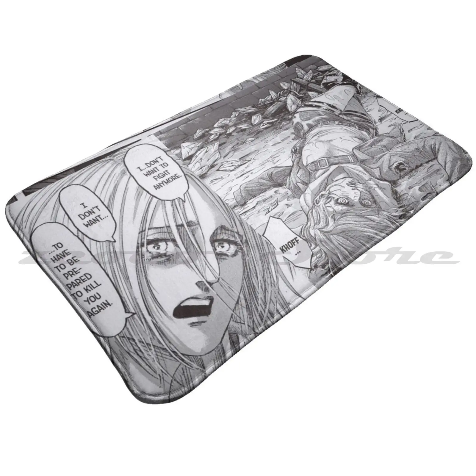 Annie Leonhart , Attack On Titan Carpet Rug Non-Slip Water Absorb Door Mat Attack On Titan Aot Shingeki No Kyojin Snk Annie