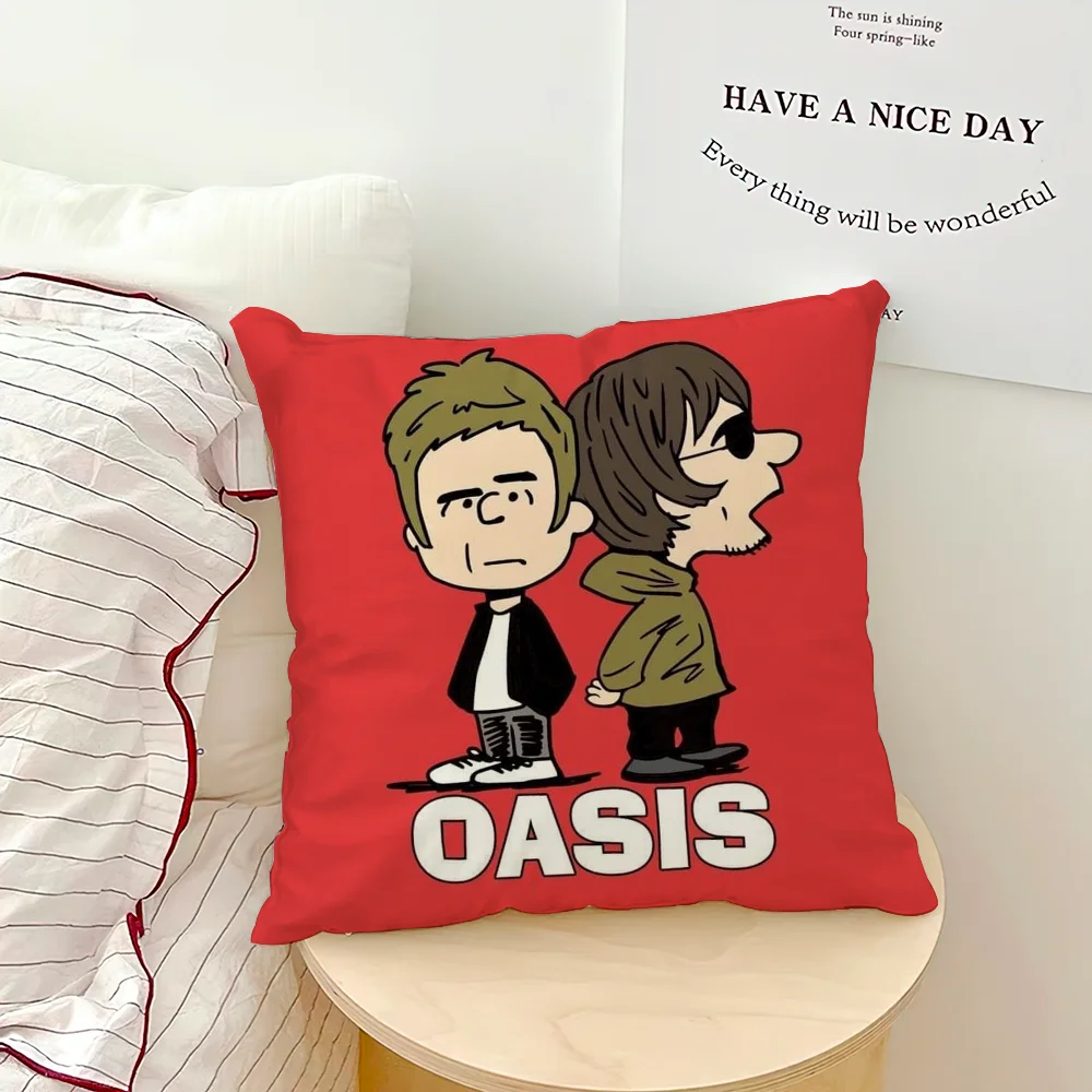 O-Oasis Band pillow cover Sofa living Printing Decoration Room Home Office Coffee Shop Car Nordic Simplicity Cover