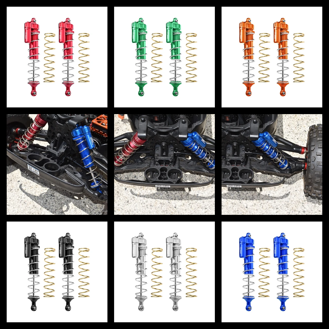

GPM Alloy Front L-Shape Piggy Back Spring Dampers 177mm For ARRMA 1/5 Kraton 8S EXB