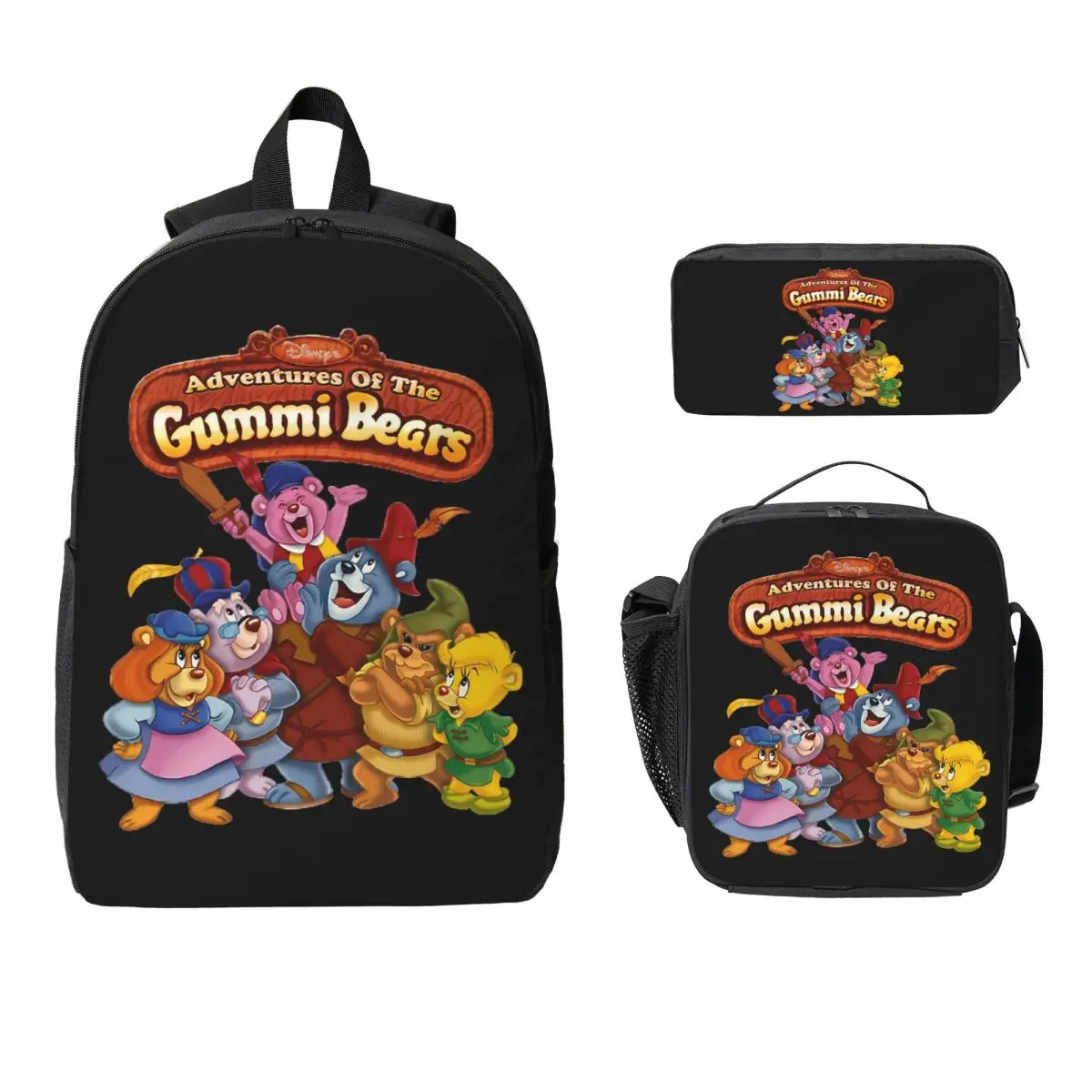 

Gummi Bears For Fans Backpack Boys Girls BookBag School Bag Laptop Shoulder Bags 3ps Insulated Lunch Bag Pencil Case