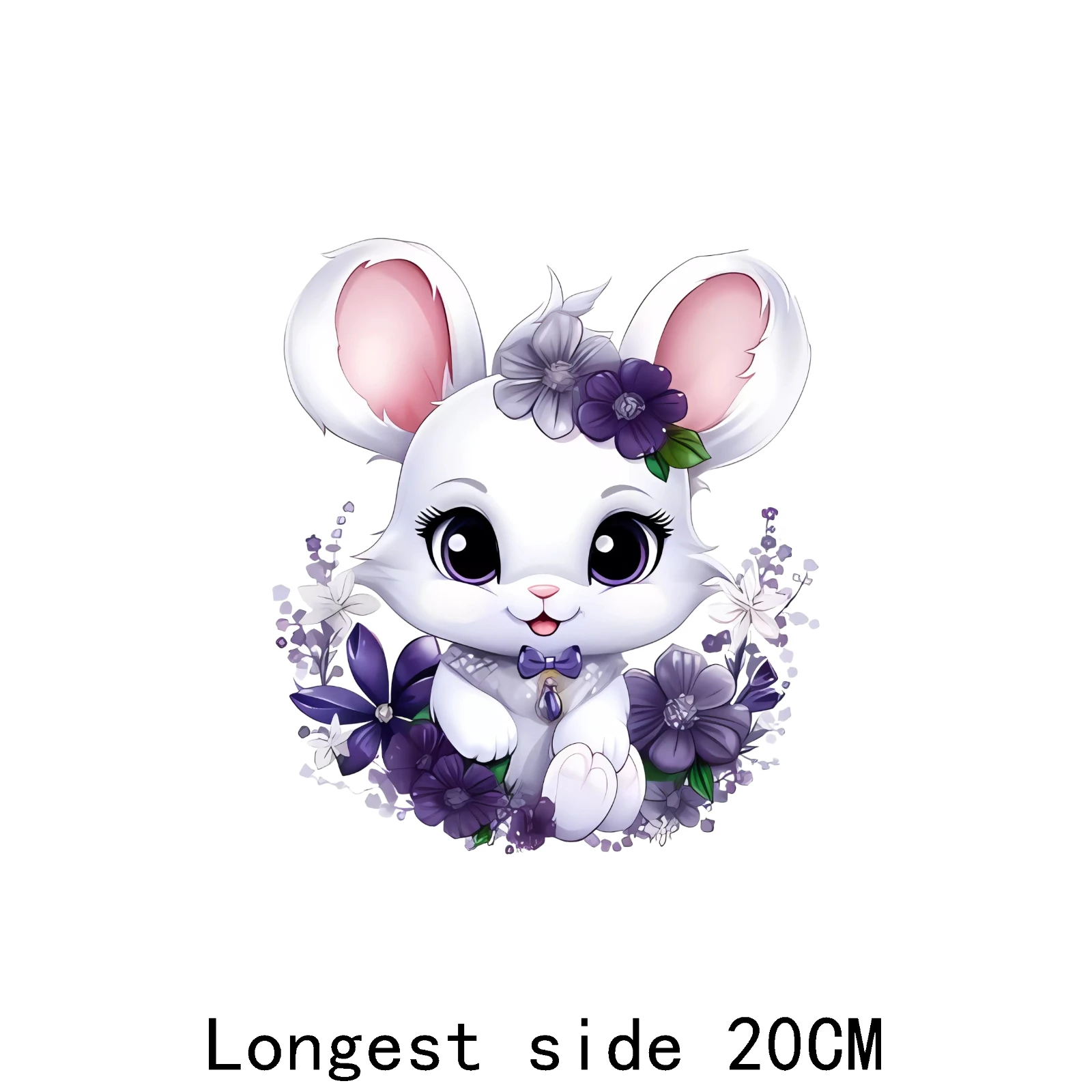 Toppa di trasferimento da stiro con set di animali da 20cm, utilizzata per magliette di fiori fai da te, trasferimento di calore di unicorno di dinosauro di ippopotamo, utilizzata per i bambini