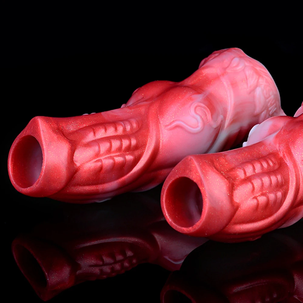 NNSX Soft Silicone Penis Sleeve with Big Knot Vaginal Stimulation Anti-drop Ring Penis Extender Sex Toys for Men Cock Sleeve 6