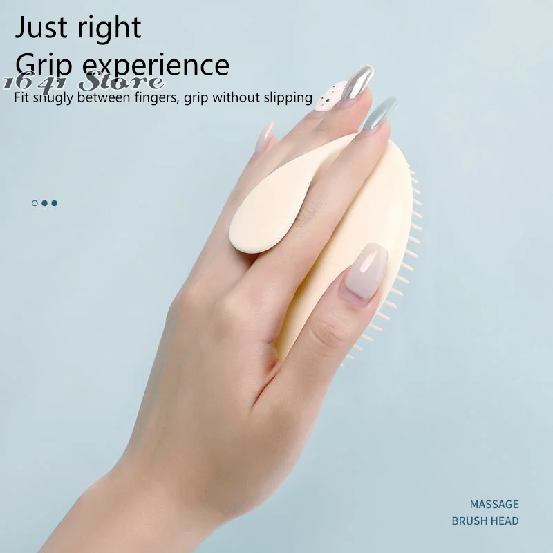 （NEW）1PC Fashion Shampoo Comb Silica Gel Head Massage Styling Tool Meridian Unblocking Hair Washing Tool