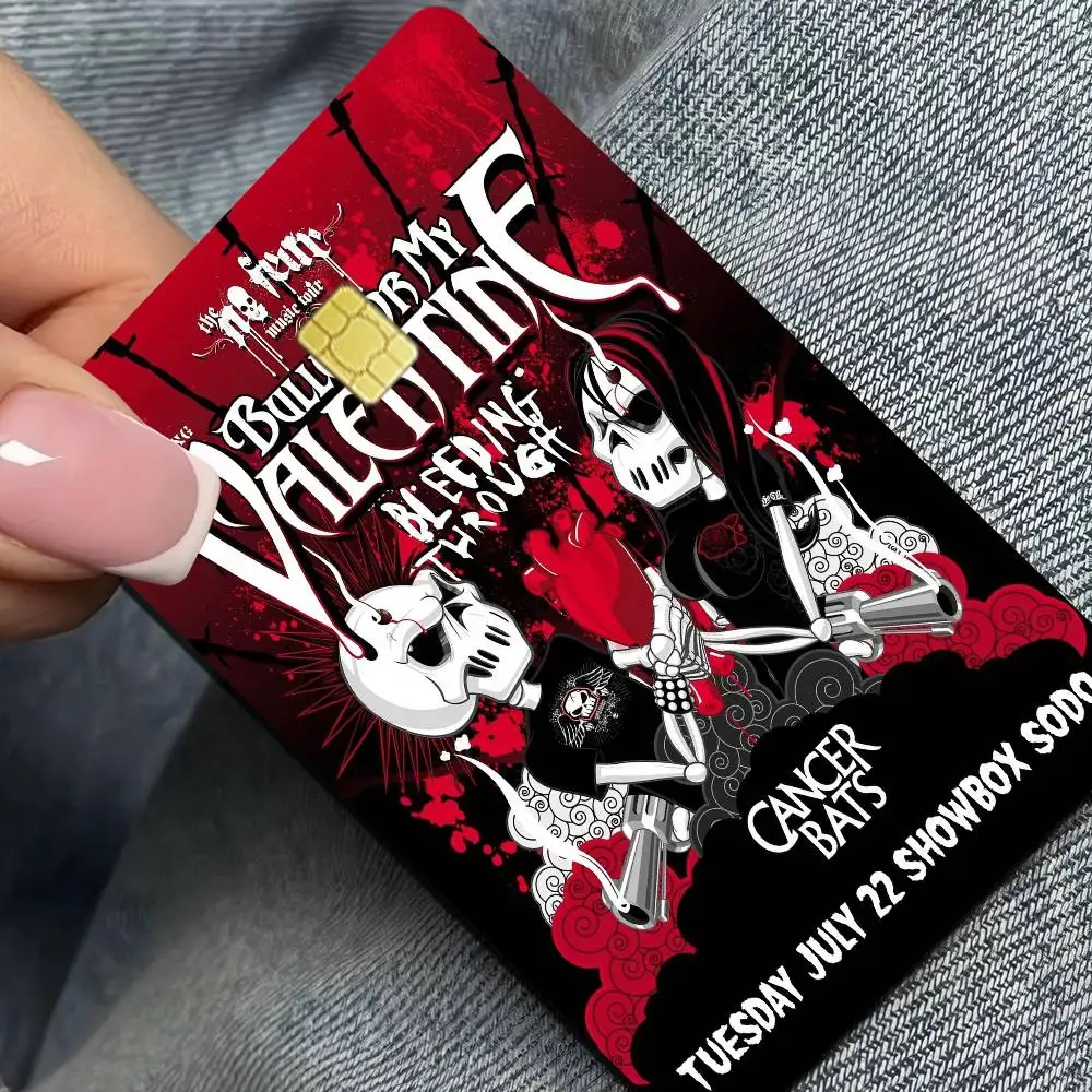 Singer Bullet For My Valentine Anmie Sticker Film Skin Cover For Credit Card Debit Bank Card Front