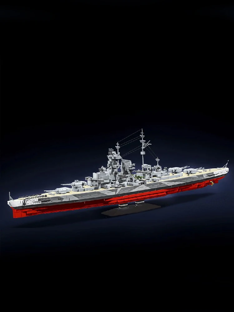 Klemmbausteine 2738PCS Tirpitz U-Boot Schlachtschiff Bausteine Modell Schiff Set, Modulare Baustein Montage Modell Kit, Spielzeug Erwachsene Geschenk
