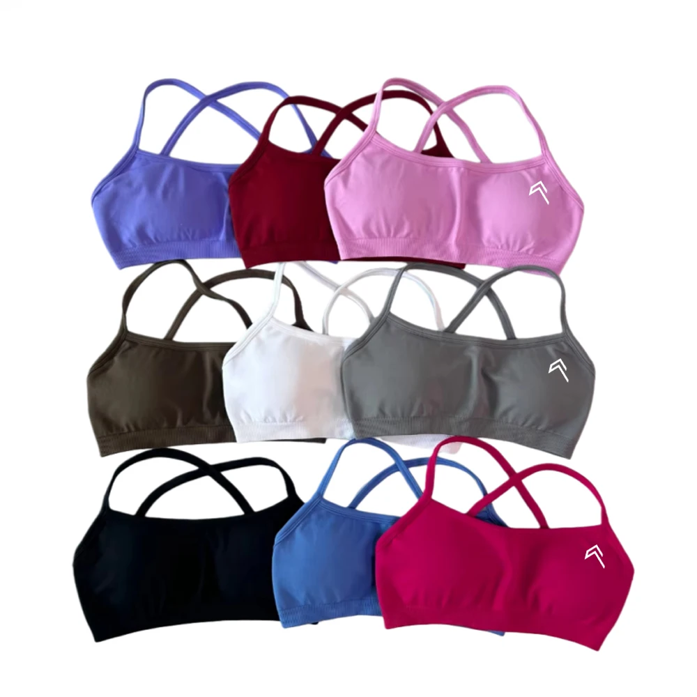 

Women's High-quality Halter Impact Belt Bra Top Women's High-support Thin Sports Seamless Bra Sports Exercise Fitness