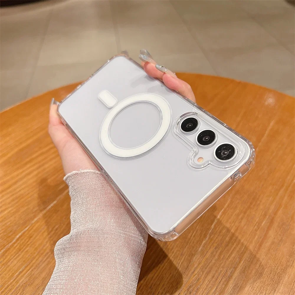 For Samsung Galaxy A17 A07 A05 A06 A16 A15 A26 A35 A36 A54 A55 A56 Note 20 10+ For Magsafe Magnetic Wireless Charging Phone Case