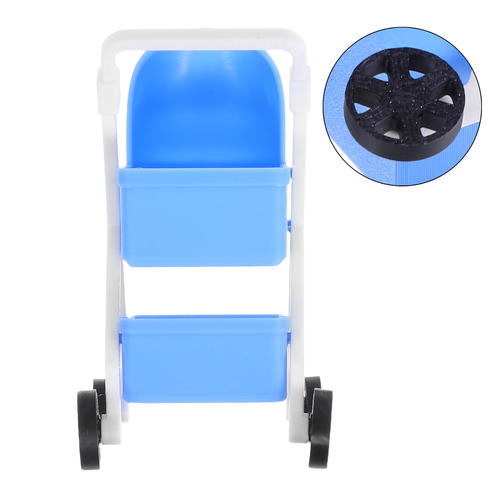 

High Simulation 1:12 Mini Stroller Pram for Dollhouse Decoration Ready Use Nursery Scene Kids Pretend Pushchair