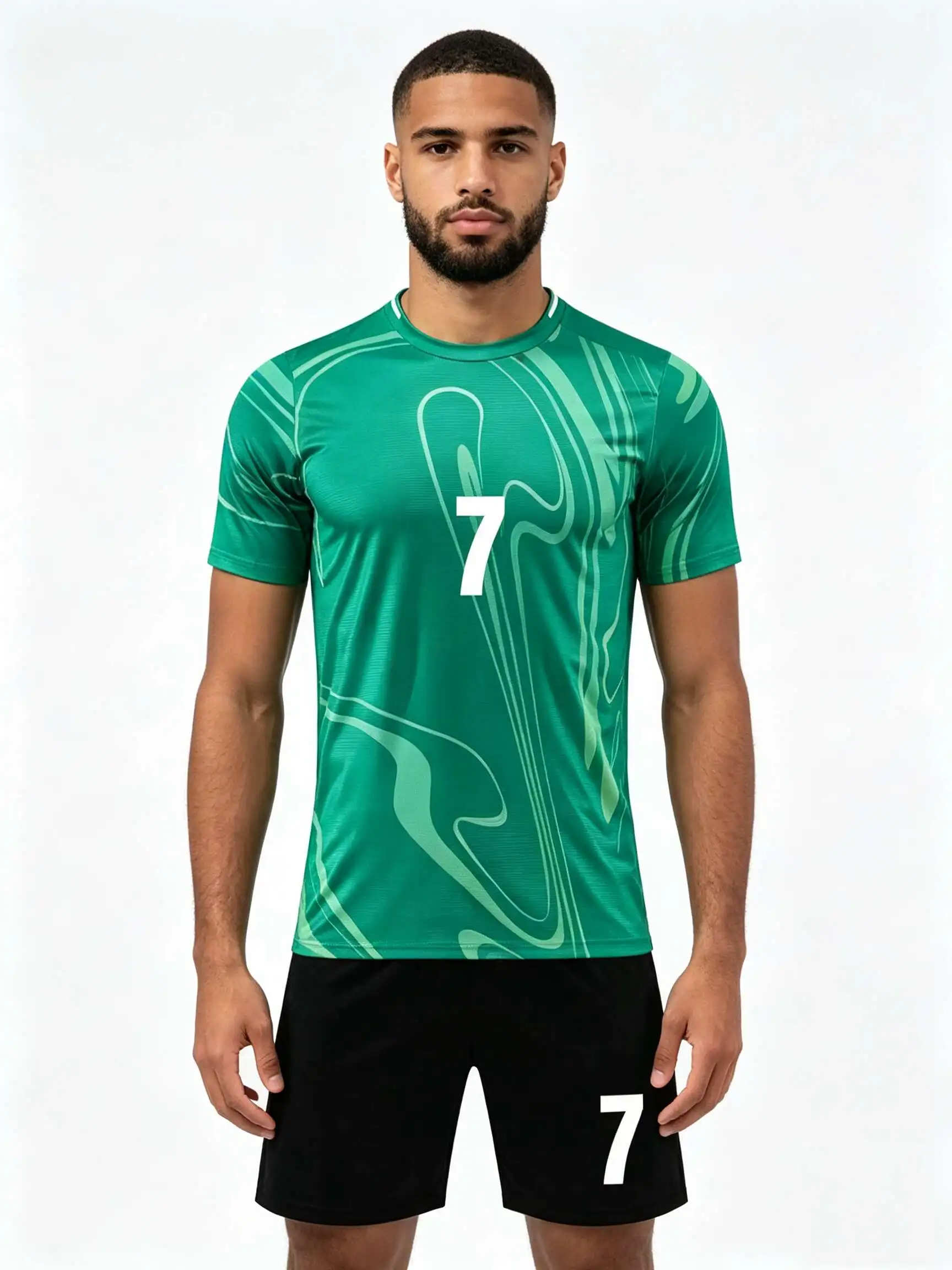 26/27 Unisex Blank Soccer 2‑Piece Set, Kids Adults Parent‑Child Kit, Custom No.1 7 8 9 10 for School Outdoor Team Sports 711510