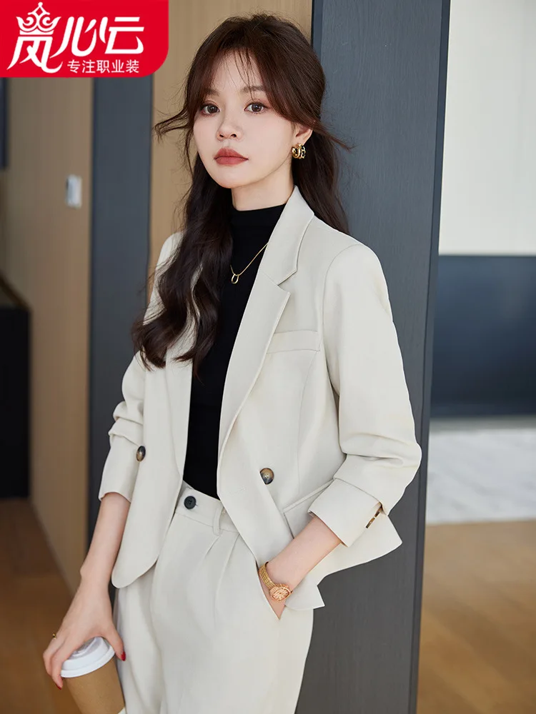 Early Spring New Civil Servant Business Suit Tailored Suit Formal Clothes Women's Suit Overalls Dignified Goddess Fan Gao End128