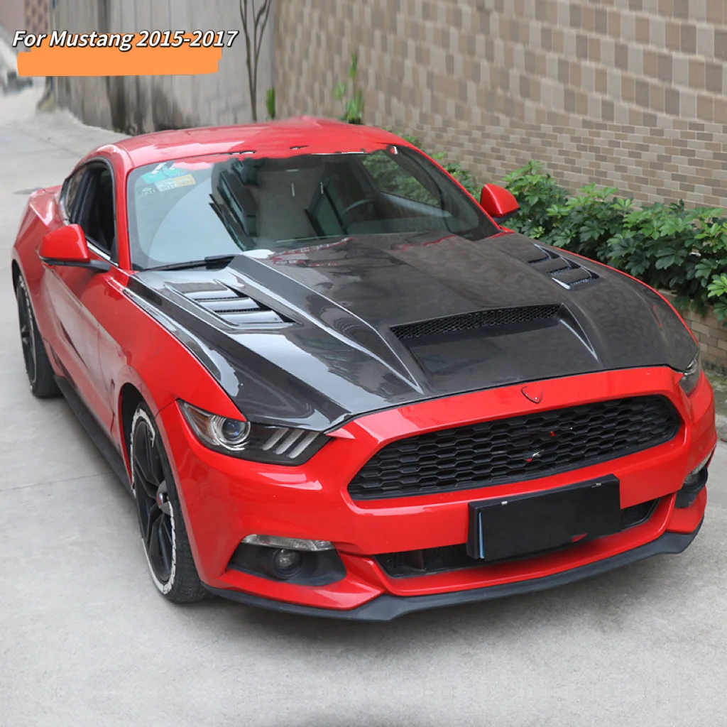 

MRD Carbon Fiber Hood For Ford Mustang 2015-2017 TF Style Real Carbon Fiber Hood Regular Style Carbon Fiber