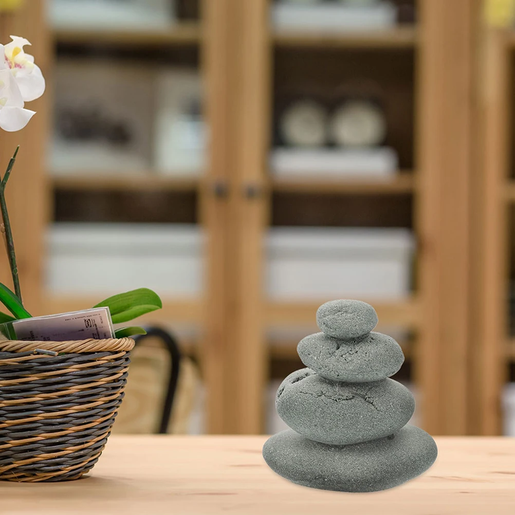 

3pcs Feng Shui Simulated Stacked Stone Ornaments Home Garden Landscape Decor Desktop Micro Rockery Zen Sand Table