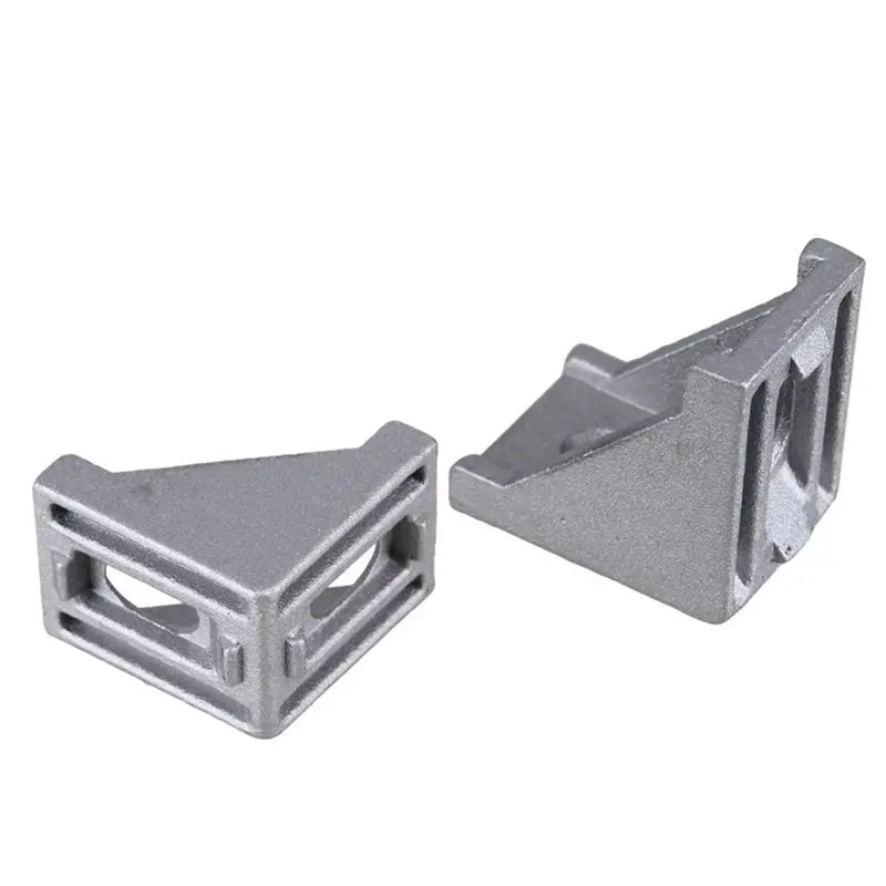 EYFL-50Pcs 4040 Corner Brackets Silver Aluminum 40X40 Corner Fitting Angle Aluminum L Connector Bracket view 5