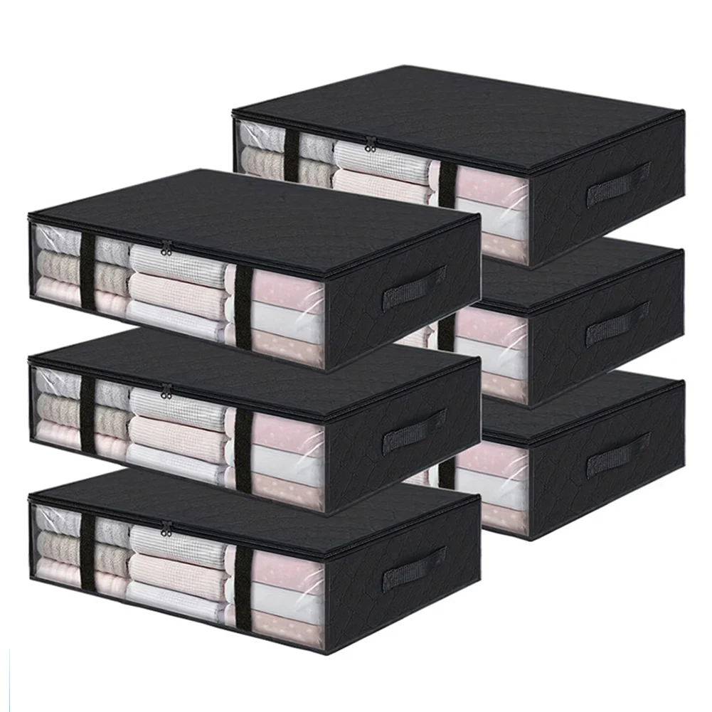 

Underbed Storage Bag Foldable Quilt Clothes Storage Bag Large Capacity Dustproof Toys Bags Moisture Dust Proof Proof Organizer