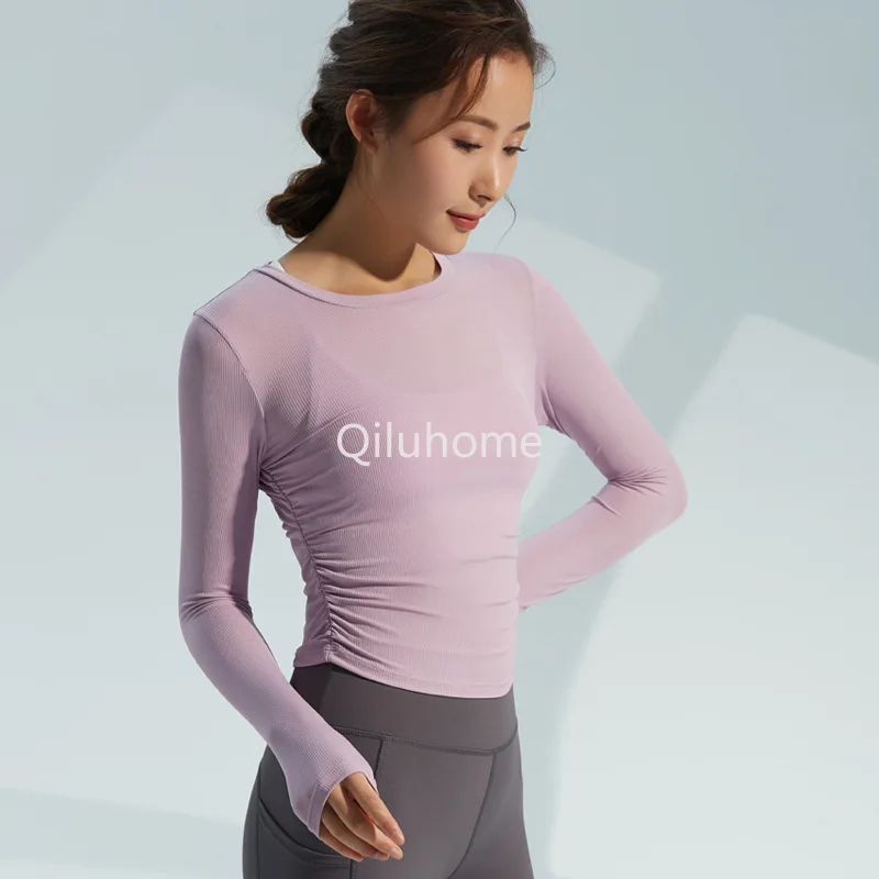 New Yoga Wear Women's Running New Breathable Quick-Drying Long Sleeve Slim Fit