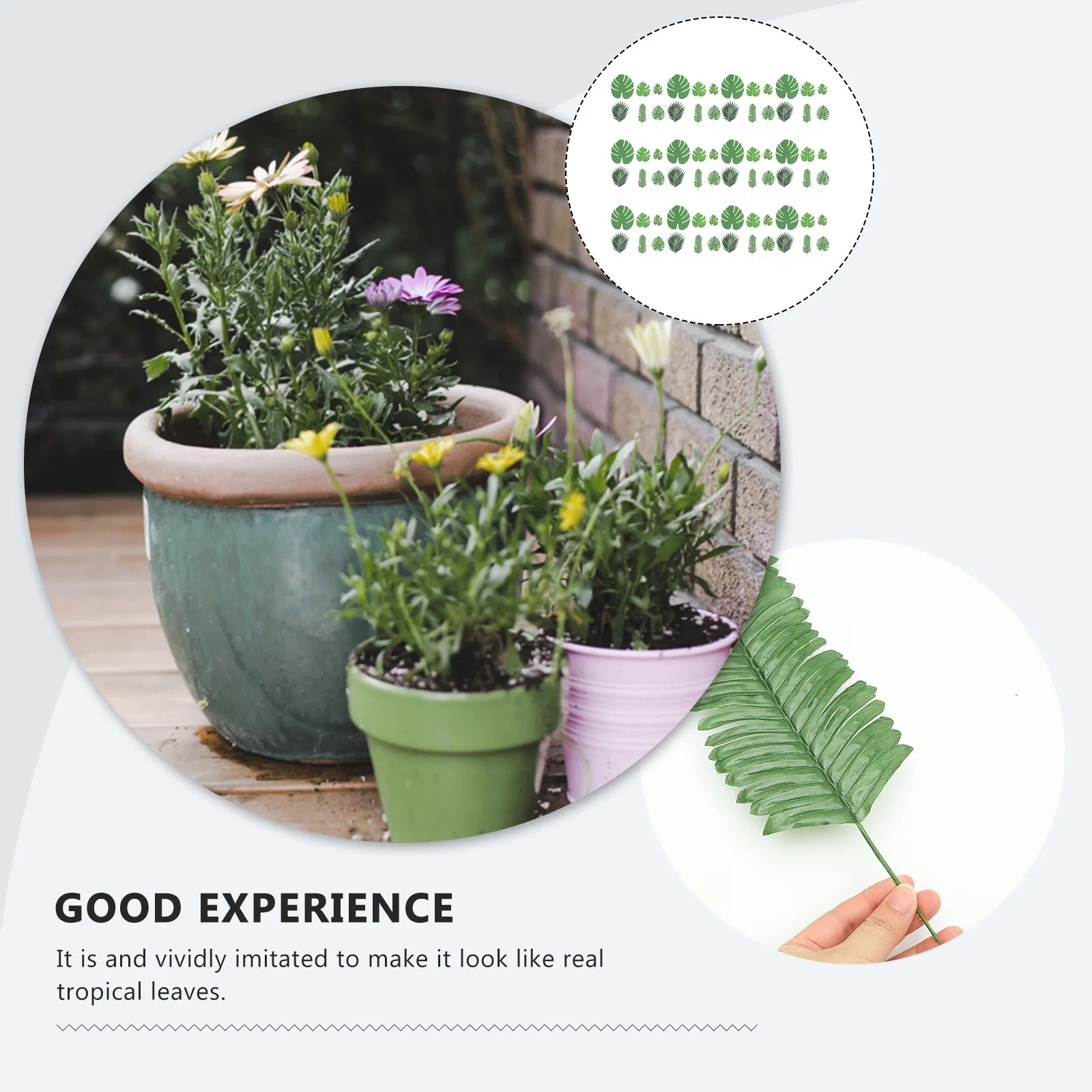 

60Pcs Artificial Monstera Leaves Faux Tropical Leaves Simulation Hawaiian Decor Party Decoration Home Wall Decoration