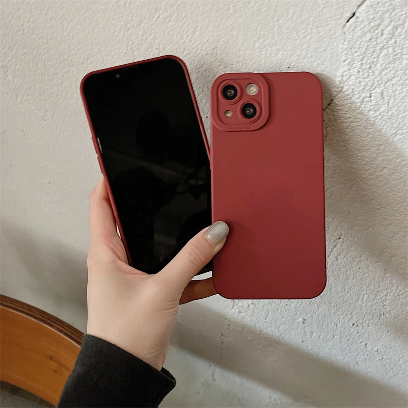 Luxury Silicone Phone WineRed Case for Meizu 21 Pro 20 18X 18S 18 Pro Case TPU Protective Phone Cover