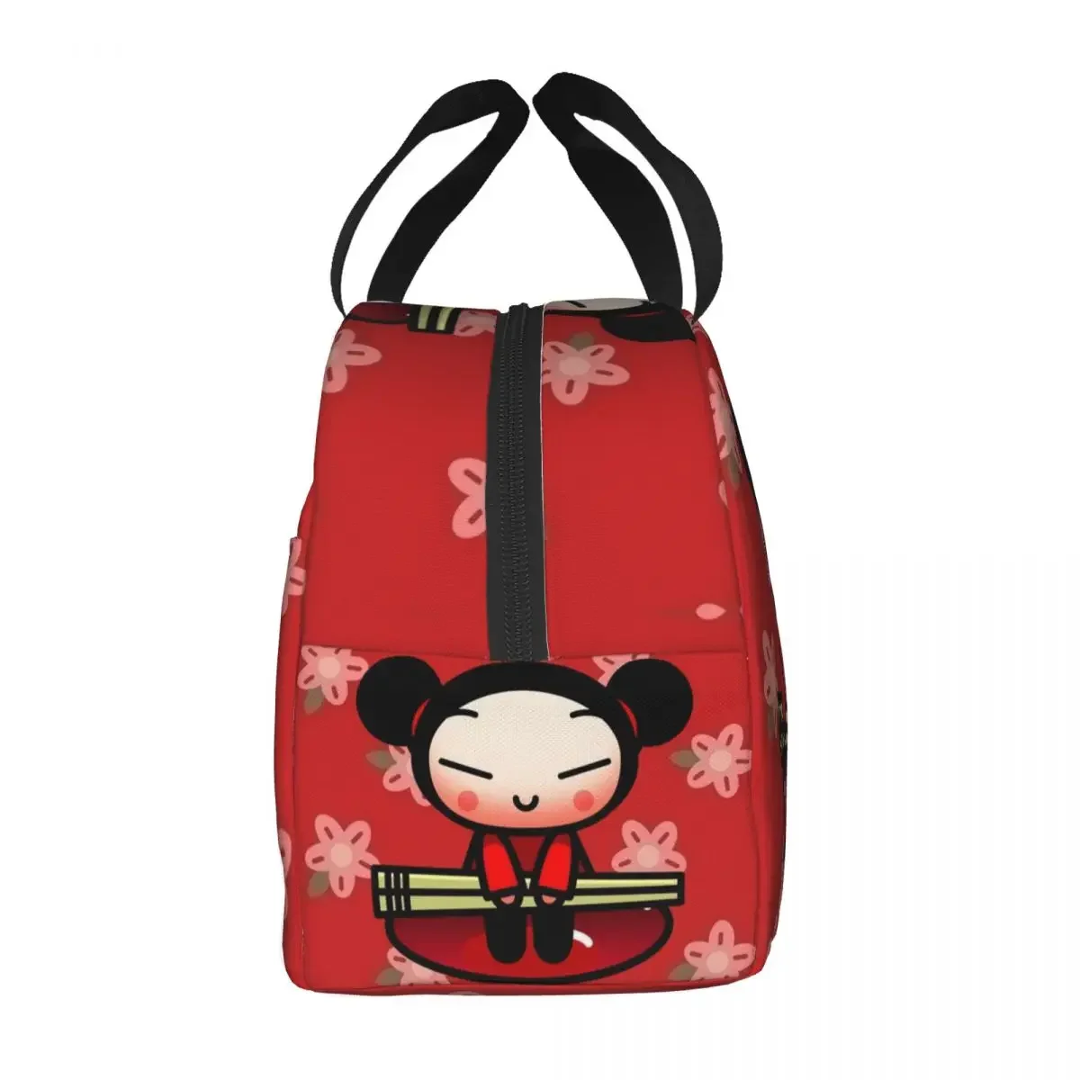 Cartoon Anime Pucca Resuable Lunch box Women Leakproof Cooler Thermal Food Insulated Lunch Bag School Children Student