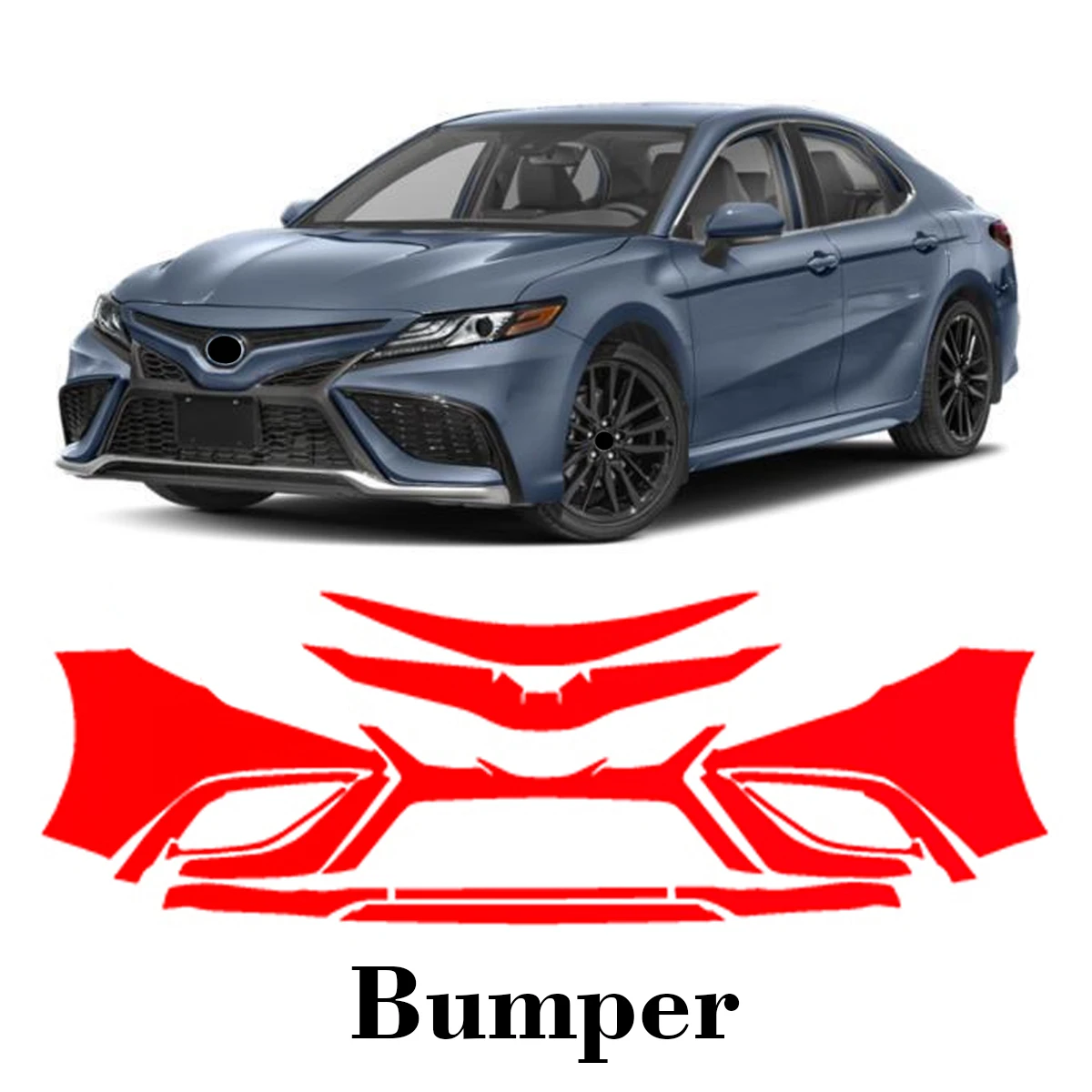 

Car Precut Paint Protection Film Front Bumper Anti-scratch Exterior TPU PPF For Toyota Camry SE 2021-2024
