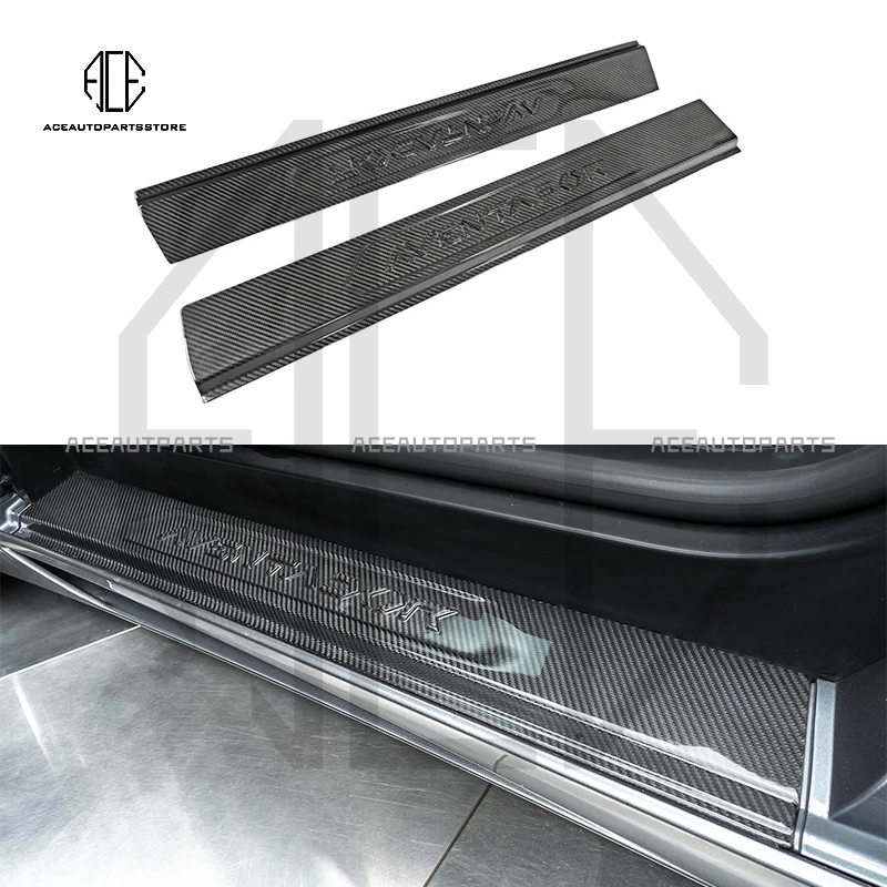 

Vehicle Accessories Real Carbon Fiber Car Door Sill Protector Welcome Pedal For Lamborghini Aventador LP700 LP740 LP750SV