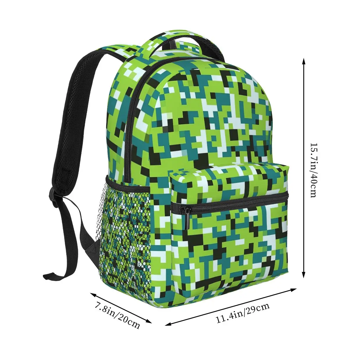 Pixel Mosaic Camouflage Backpack Student Boys Girls BookBag Kids School Bag Computer Shoulder Bags for Men Women
