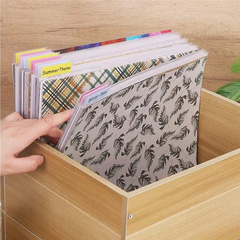 AEF7-32 قطعة فواصل ملصقات القصاصات البلاستيكية فواصل ورق القصاصات لتقسيم 30.48X30.48 سنتيمتر ورق القصاصات ، مخزون البطاقات