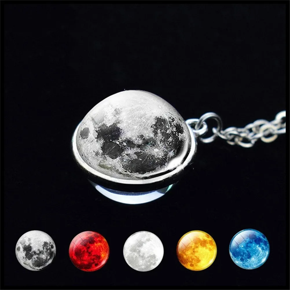 Car Keychain Glass Ball Solar System Moon Earth for BMW 330ci 2001 - 2006 325ci Cooper 2003-2008 Z4 1996-2002